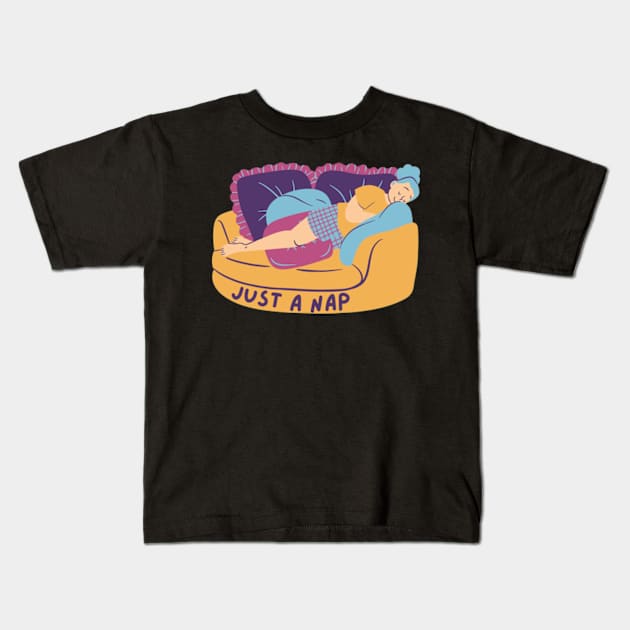 most likely to take a nap Sticker Kids T-Shirt by MoGaballah